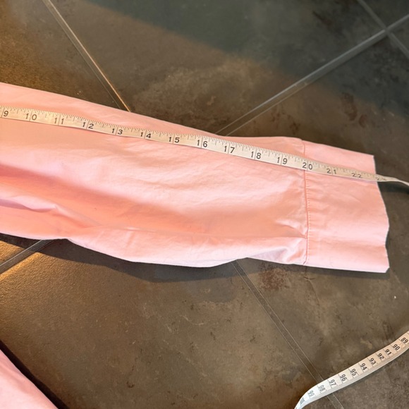 Maeve Anthropologie Soren Shirt Dress Pink Poplin Midi Oversized 1X Small Flaw - Picture 15 of 15